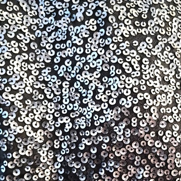 J Crew Black Full Sequin Disco Ball Raw Edged Small Tank Top Y2K Party - Picture 2 of 5